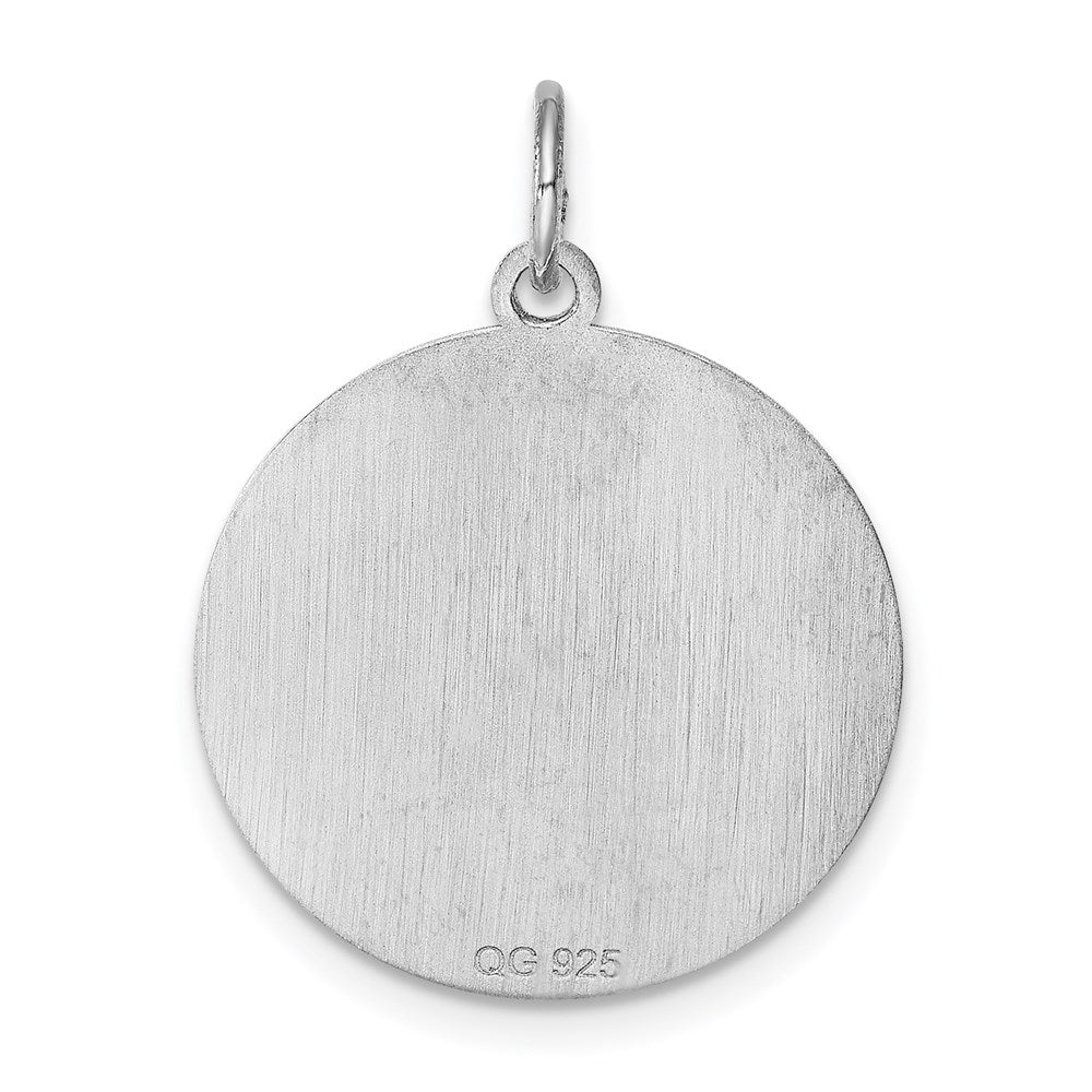 Alternate view of the Sterling Silver, Makayla Collection, 20mm Disc Initial C Pendant by The Black Bow Jewelry Co.