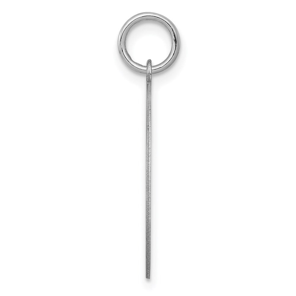 Alternate view of the Sterling Silver, Makayla Collection, 20mm Disc Initial D Pendant by The Black Bow Jewelry Co.