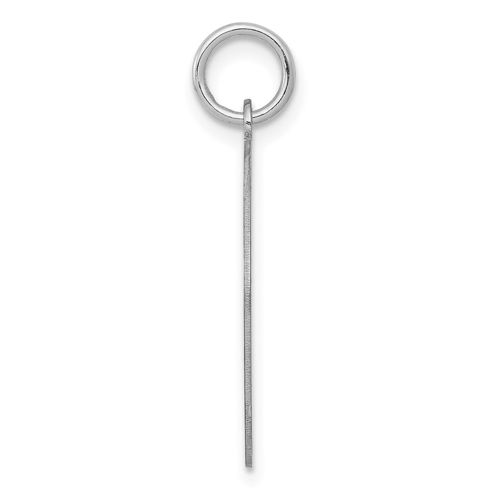 Alternate view of the Sterling Silver, Makayla Collection, 20mm Disc Initial F Pendant by The Black Bow Jewelry Co.