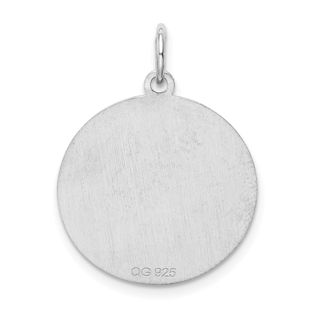 Alternate view of the Sterling Silver, Makayla Collection, 20mm Disc Initial G Pendant by The Black Bow Jewelry Co.