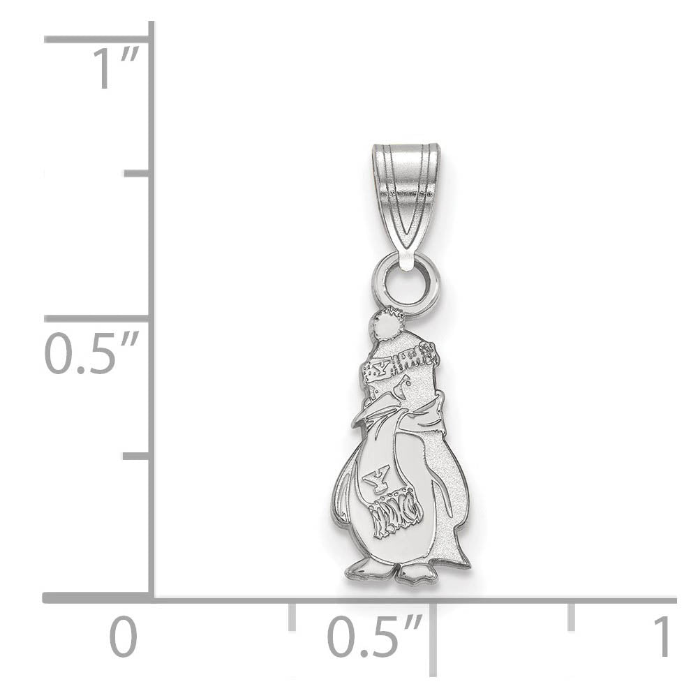 Alternate view of the 10k White Gold Youngstown State Small Logo Pendant by The Black Bow Jewelry Co.