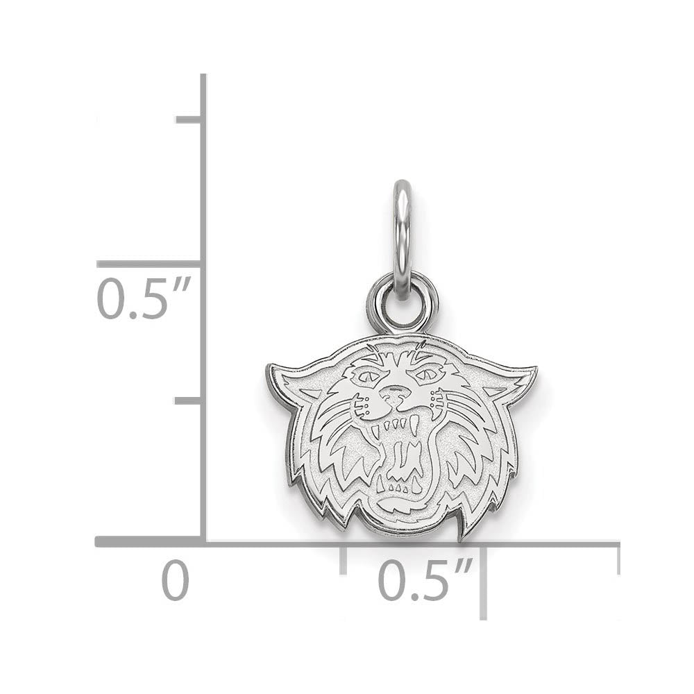 Alternate view of the 10k White Gold Villanova U. XS (Tiny) Mascot Charm or Pendant by The Black Bow Jewelry Co.