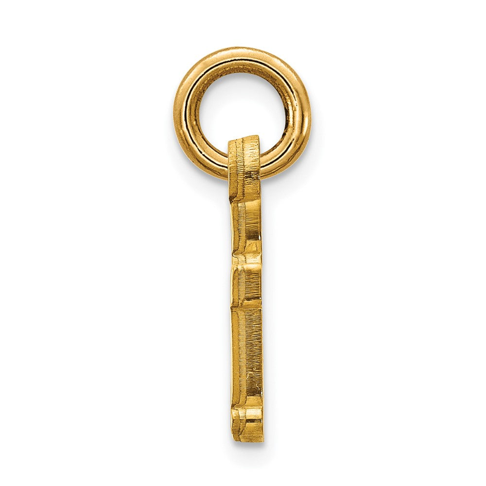 Alternate view of the 10k Yellow Gold Baylor U XS (Tiny) 'BU' Charm or Pendant by The Black Bow Jewelry Co.