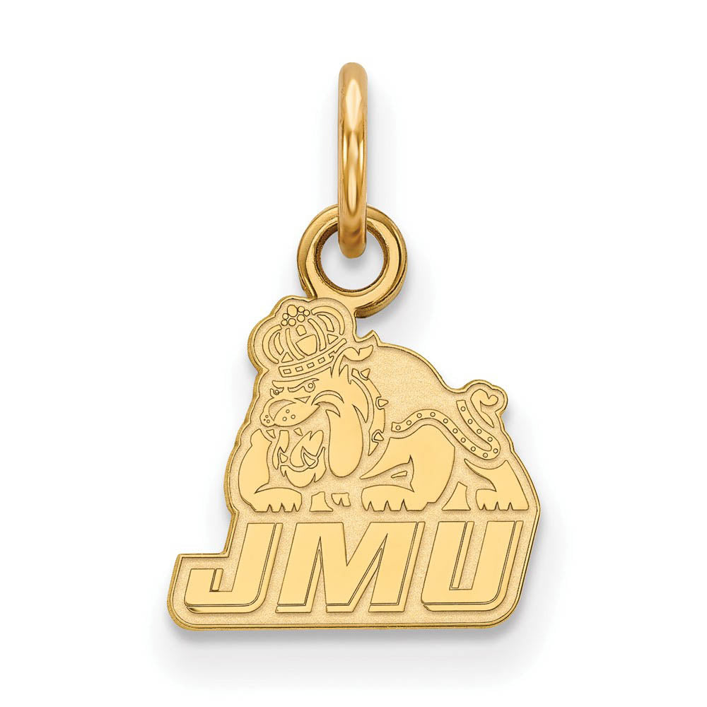 10k Yellow Gold James Madison U XS (Tiny) Charm or Pendant, Item P14074 by The Black Bow Jewelry Co.