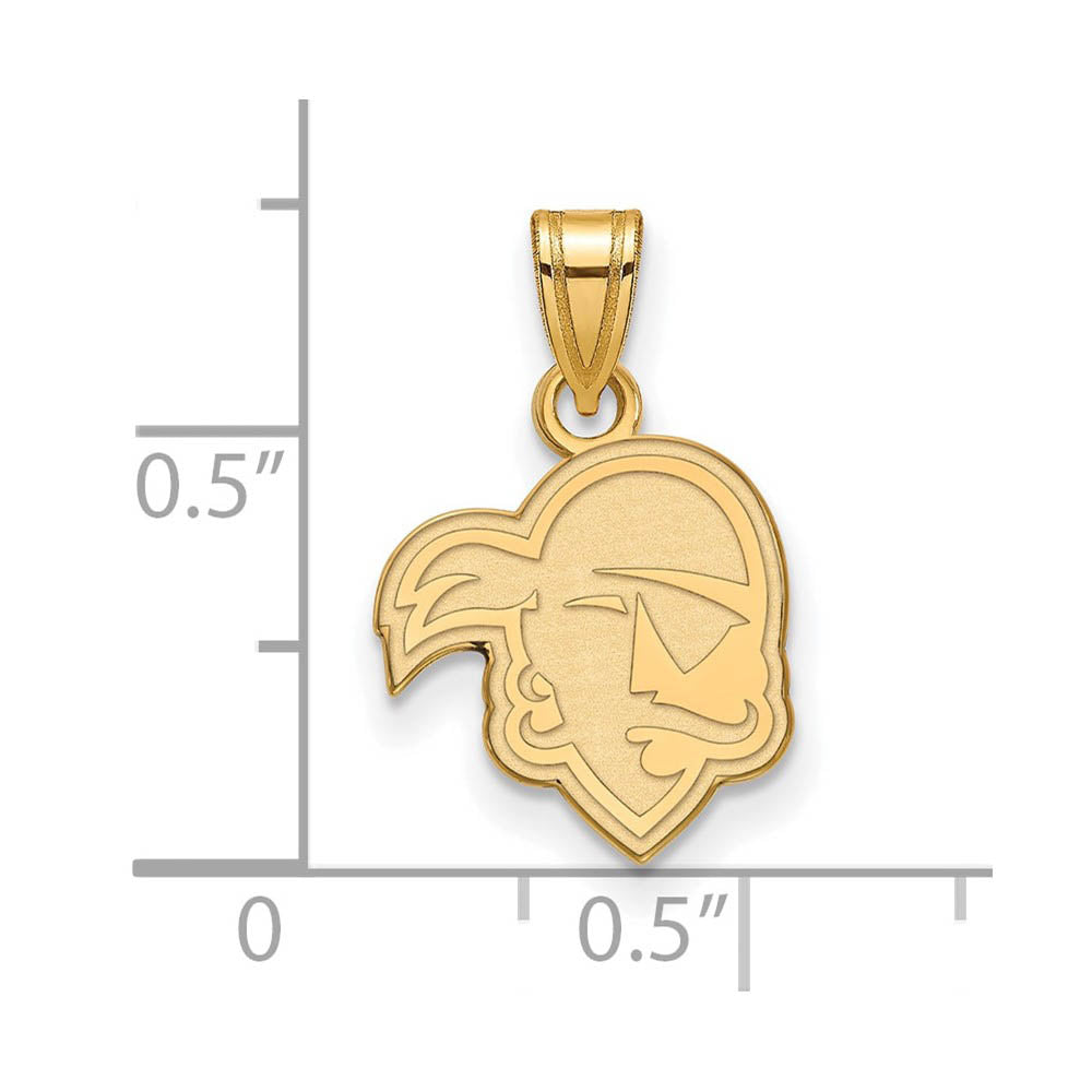 Alternate view of the 10k Yellow Gold Seton Hall U. Small Mascot Pendant by The Black Bow Jewelry Co.
