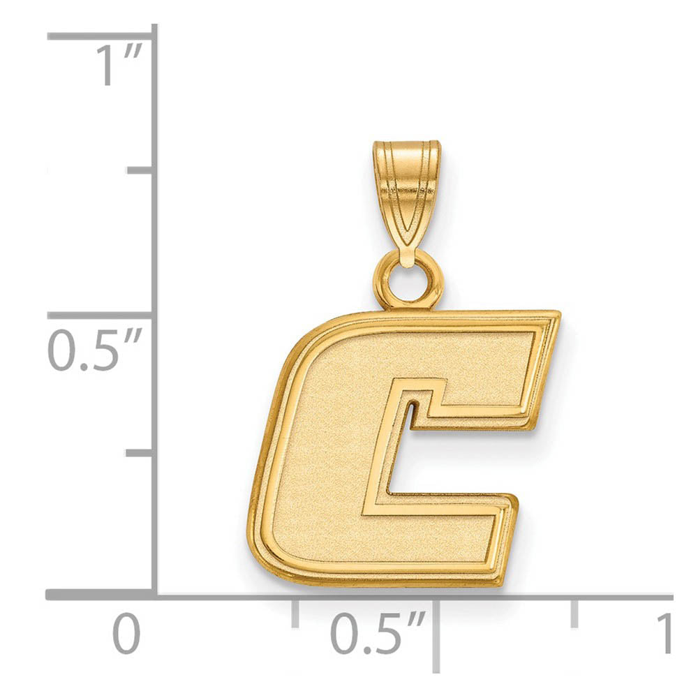 Alternate view of the 10k Yellow Gold U. of Tennessee at Chattanooga Small Initial C Pendant by The Black Bow Jewelry Co.