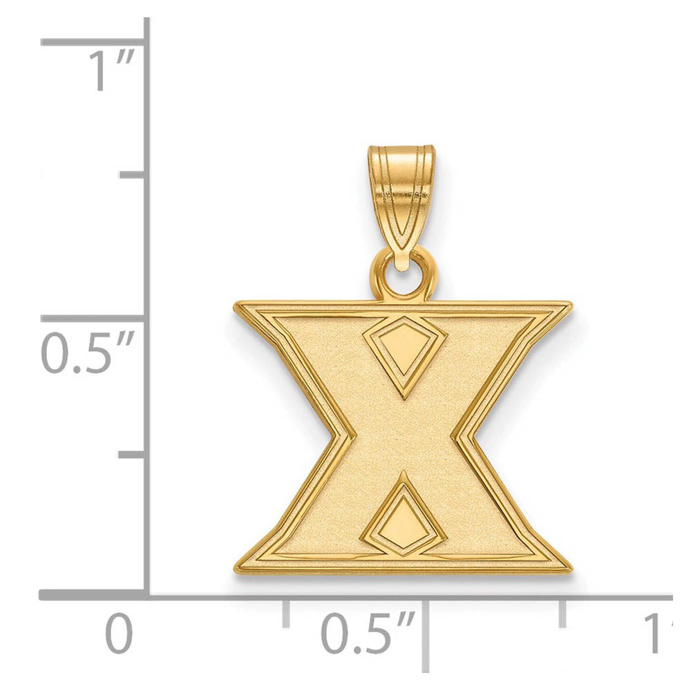 Alternate view of the 10k Yellow Gold Xavier U. Small Initial X Pendant by The Black Bow Jewelry Co.