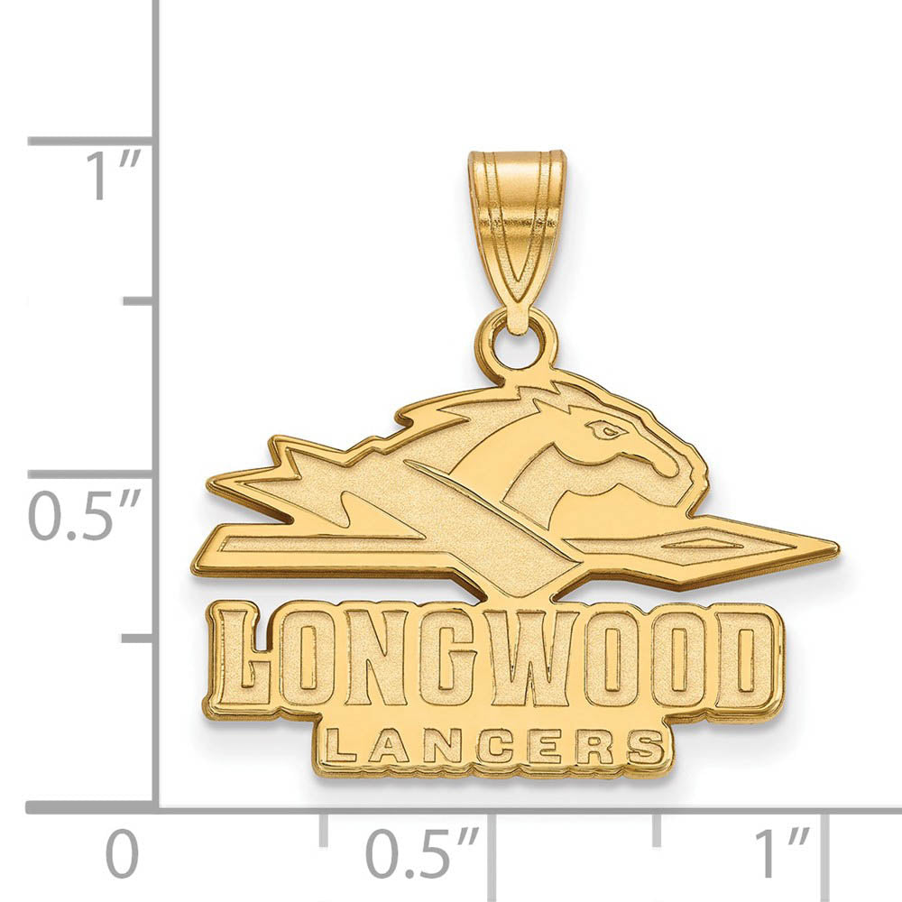 Alternate view of the 10k Yellow Gold Longwood U Medium Pendant by The Black Bow Jewelry Co.