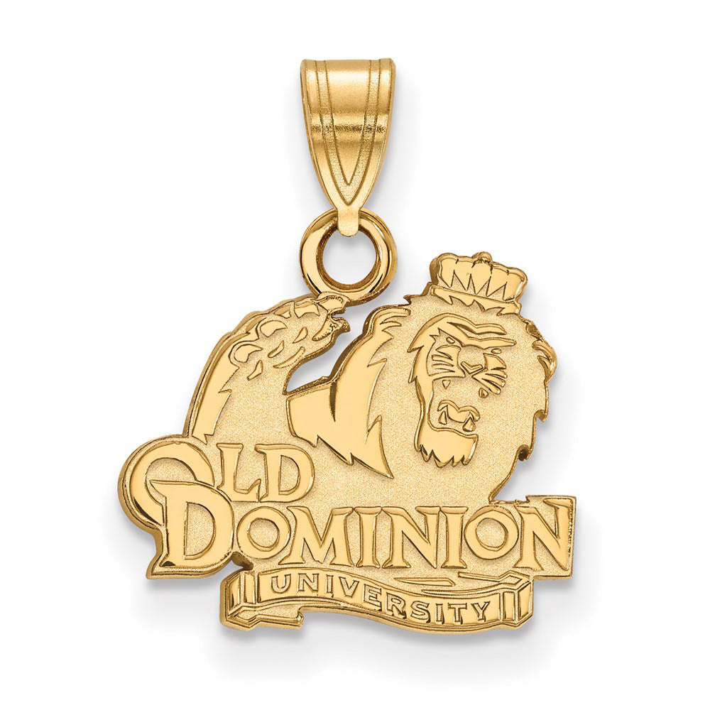 10k Yellow Gold Old Dominion U. Small Logo Pendant, Item P14151 by The Black Bow Jewelry Co.