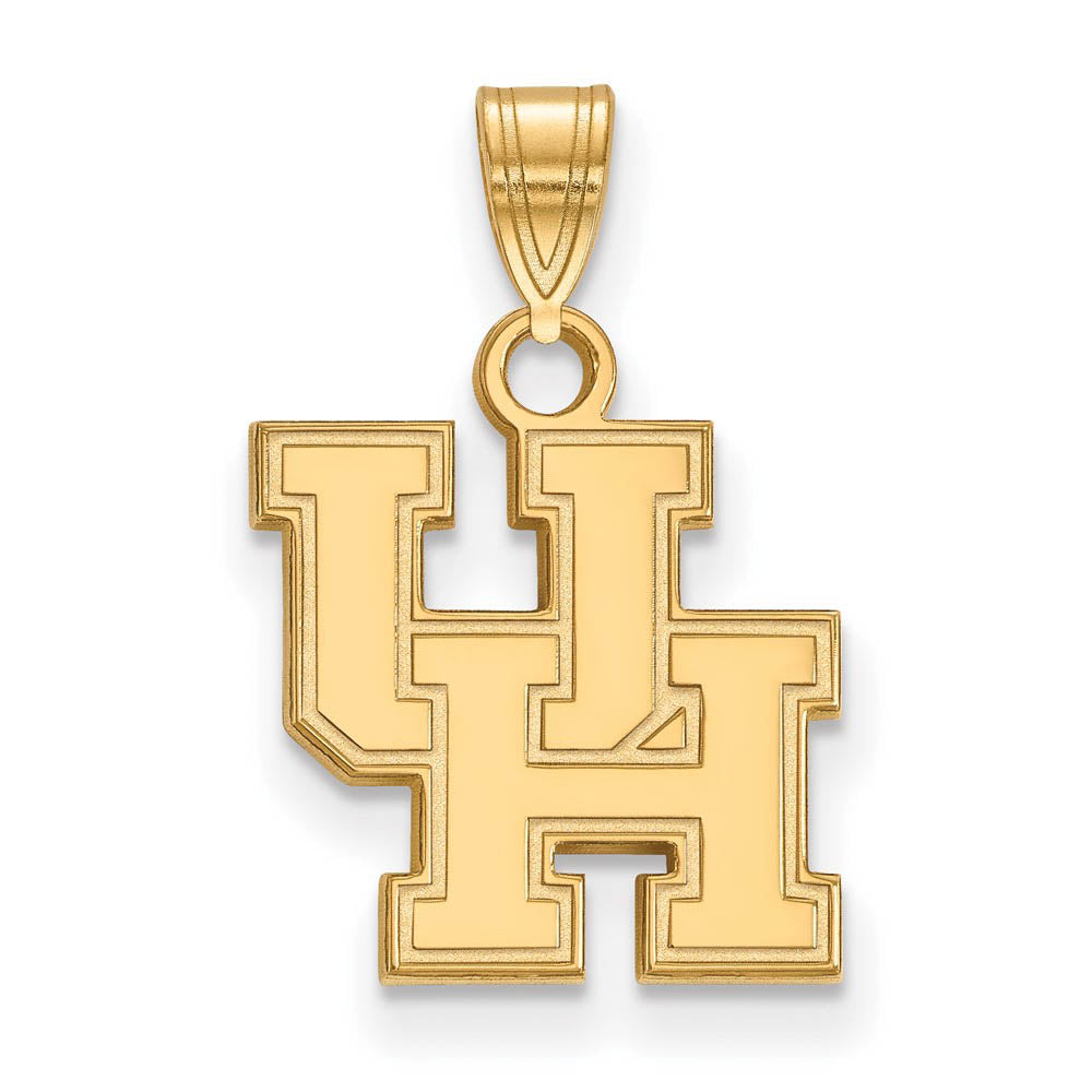 10k Yellow Gold U. of Houston Small Pendant, Item P14169 by The Black Bow Jewelry Co.
