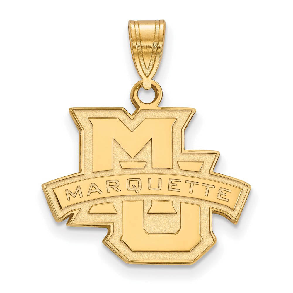 10k Yellow Gold Marquette U Medium Pendant, Item P14198 by The Black Bow Jewelry Co.