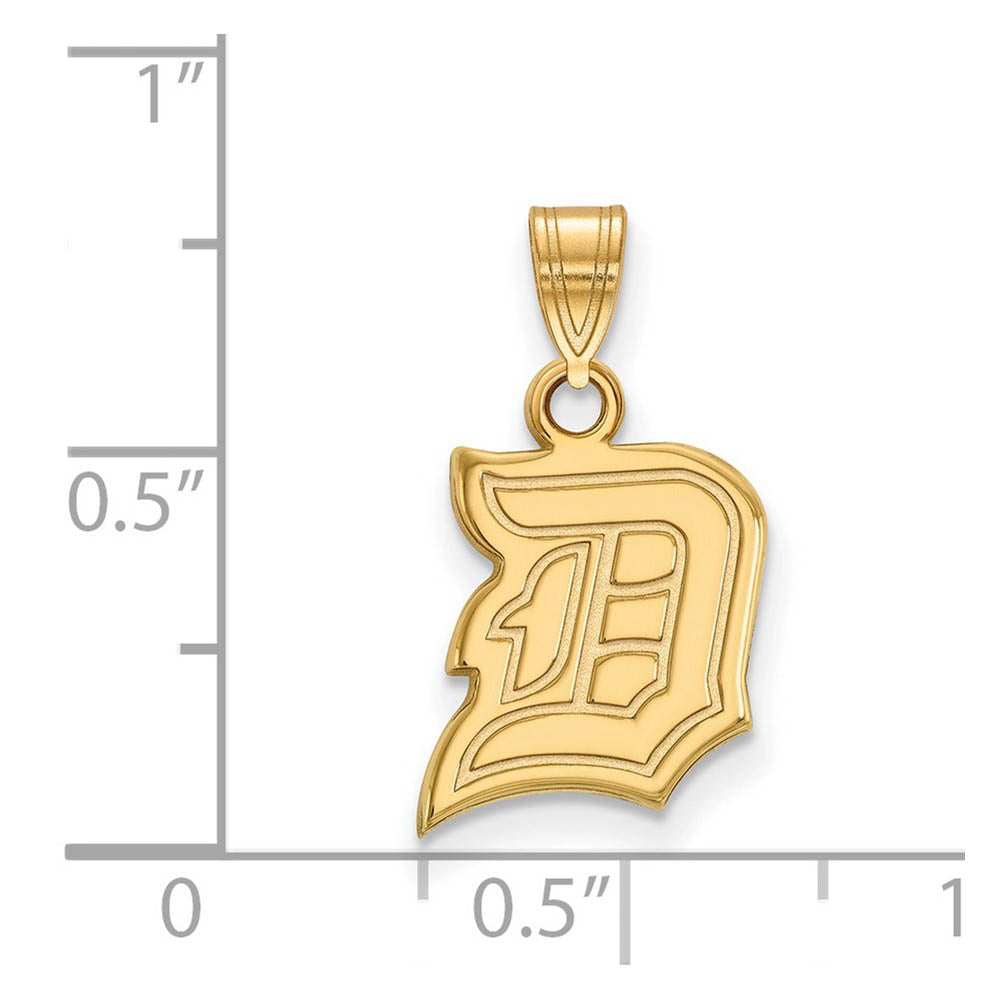 Alternate view of the 10k Yellow Gold Duquesne U Small Pendant by The Black Bow Jewelry Co.