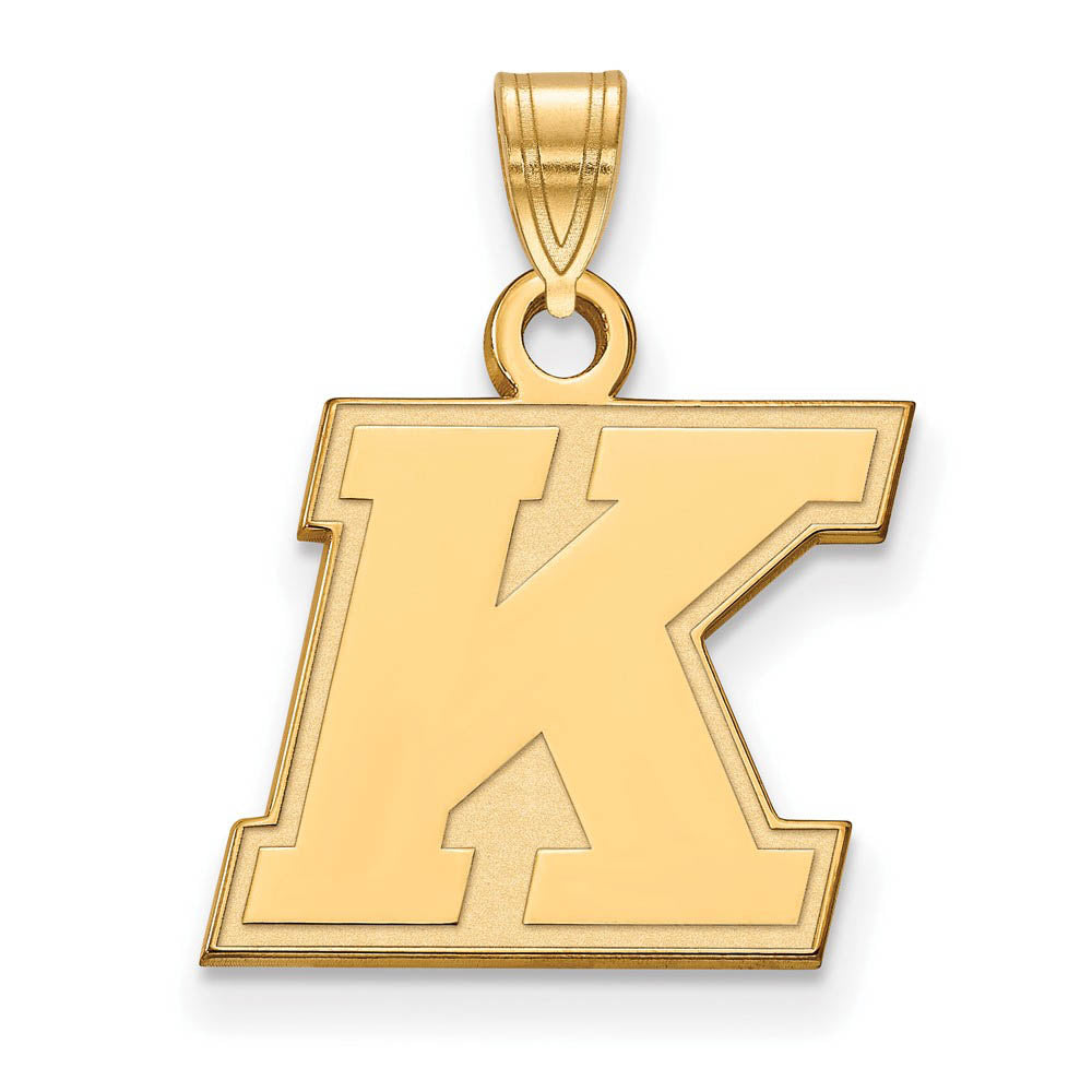 10k Yellow Gold Kent State Small Pendant, Item P14239 by The Black Bow Jewelry Co.