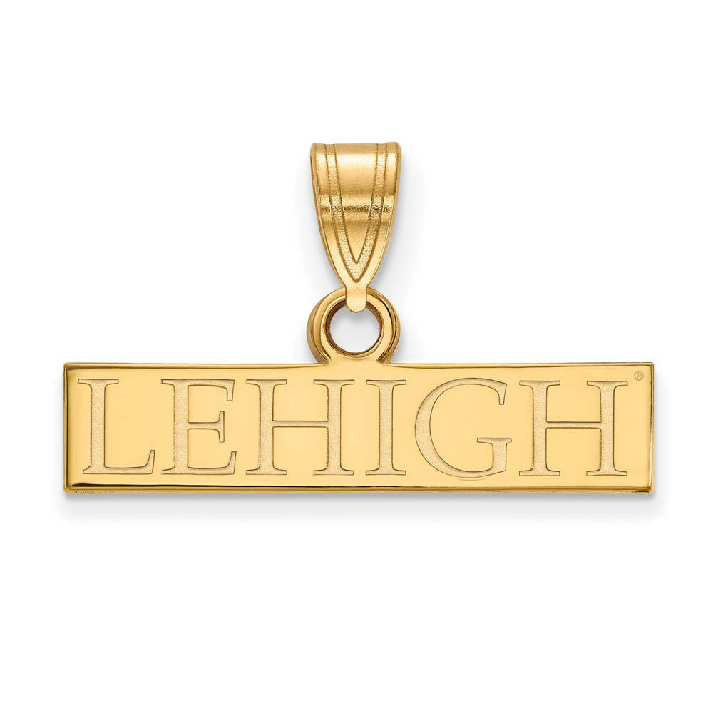 10k Yellow Gold Lehigh U Small Pendant, Item P14240 by The Black Bow Jewelry Co.