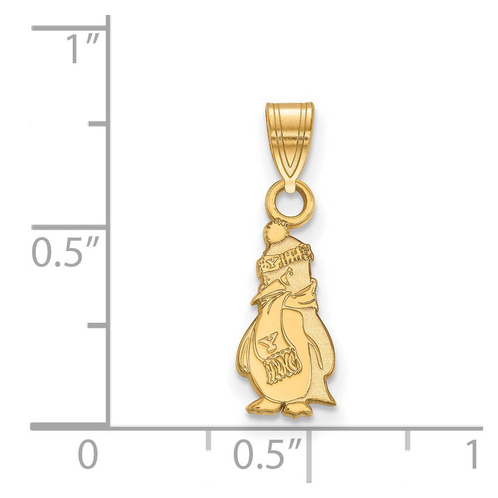 Alternate view of the 10k Yellow Gold Youngstown State Small Logo Pendant by The Black Bow Jewelry Co.