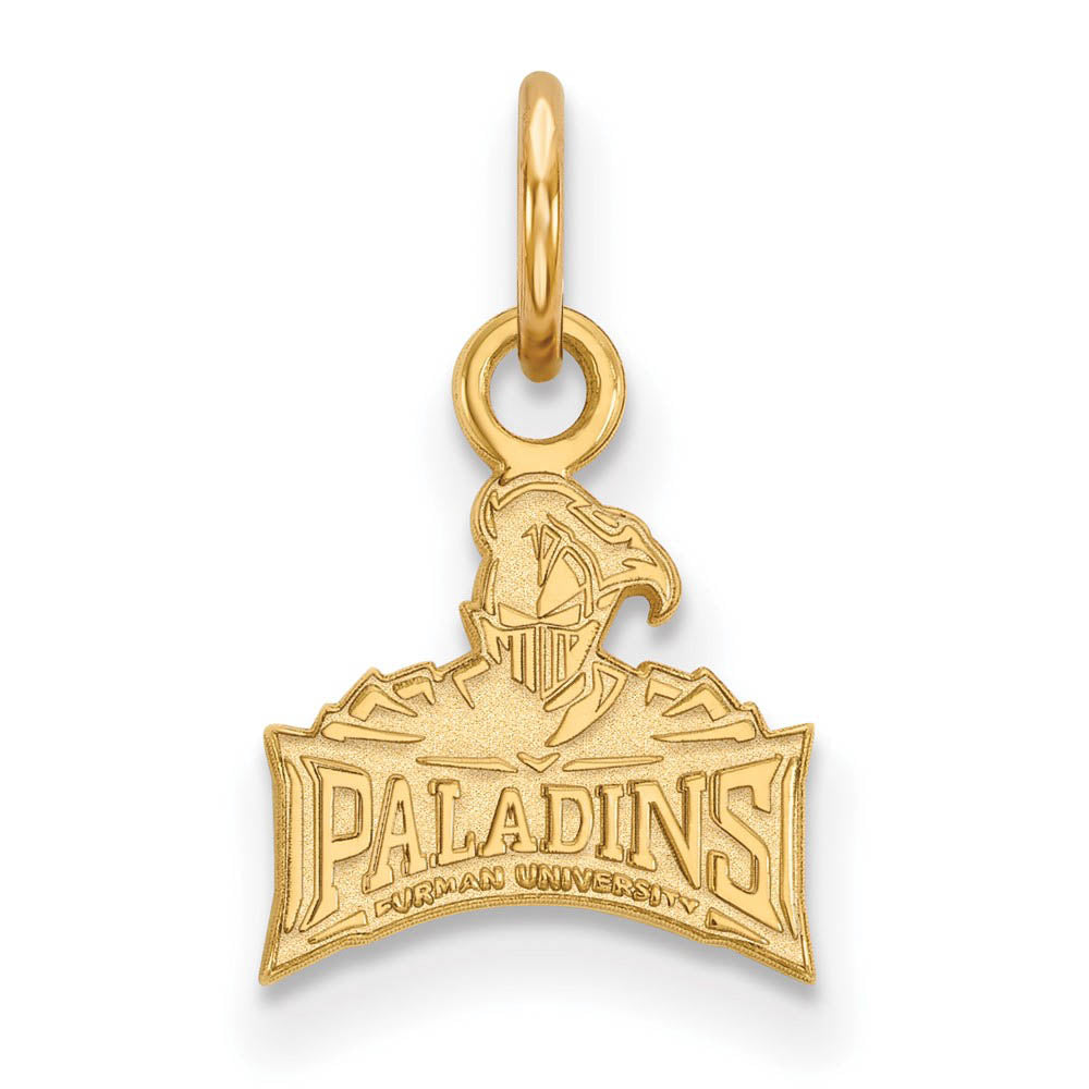 10k Yellow Gold Furman U XS (Tiny) Logo Charm or Pendant, Item P14268 by The Black Bow Jewelry Co.