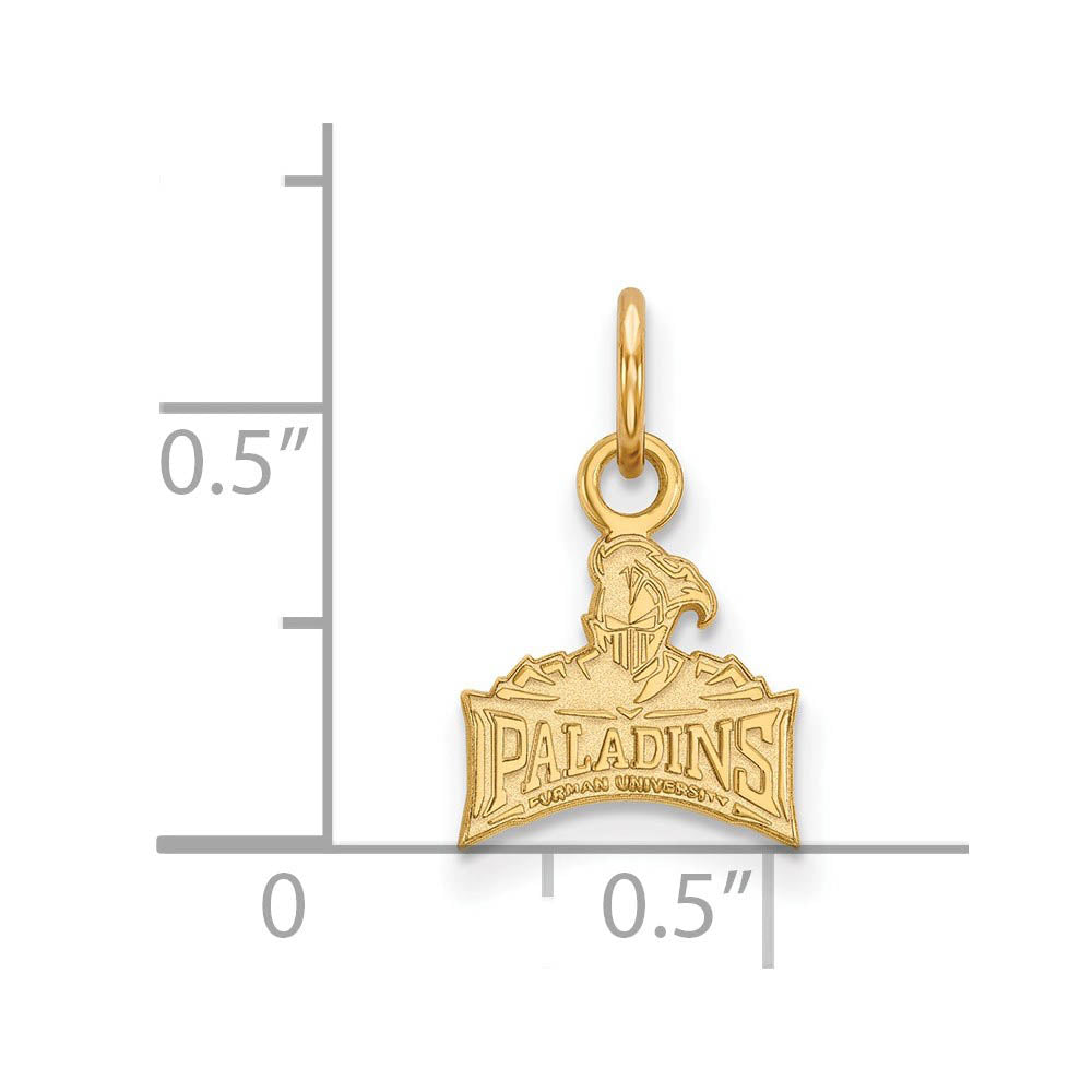Alternate view of the 10k Yellow Gold Furman U XS (Tiny) Logo Charm or Pendant by The Black Bow Jewelry Co.