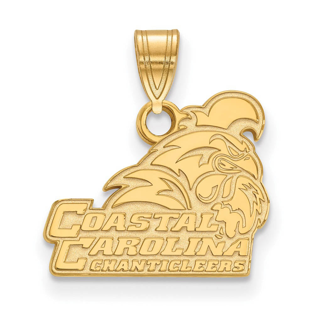 10k Yellow Gold Coastal Carolina U Small Pendant, Item P14282 by The Black Bow Jewelry Co.