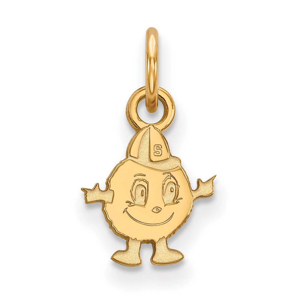 10k Yellow Gold Syracuse U. XS (Tiny) Charm or Pendant, Item P14302 by The Black Bow Jewelry Co.