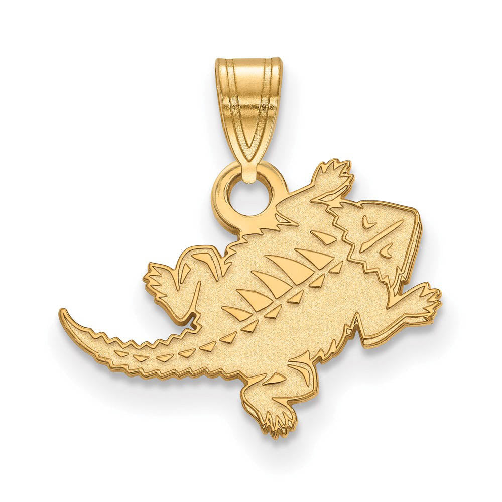 10k Yellow Gold Texas Christian U. Small Pendant, Item P14326 by The Black Bow Jewelry Co.