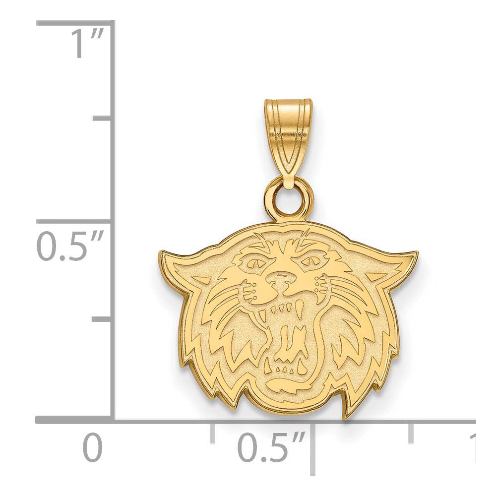 Alternate view of the 10k Yellow Gold Villanova U. Small Mascot Pendant by The Black Bow Jewelry Co.