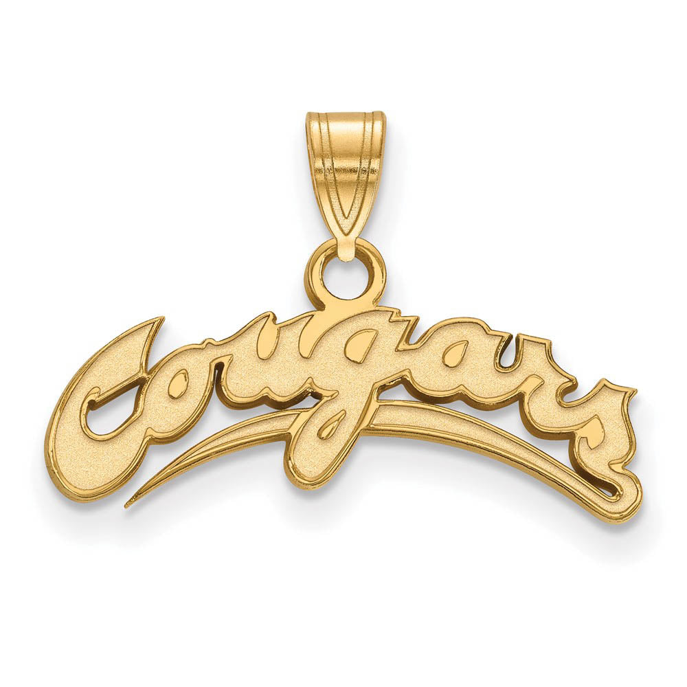 10k Yellow Gold Washington State Small Script Pendant, Item P14330 by The Black Bow Jewelry Co.