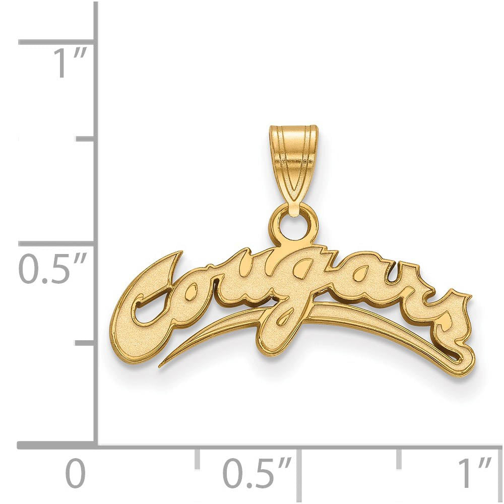 Alternate view of the 10k Yellow Gold Washington State Small Script Pendant by The Black Bow Jewelry Co.