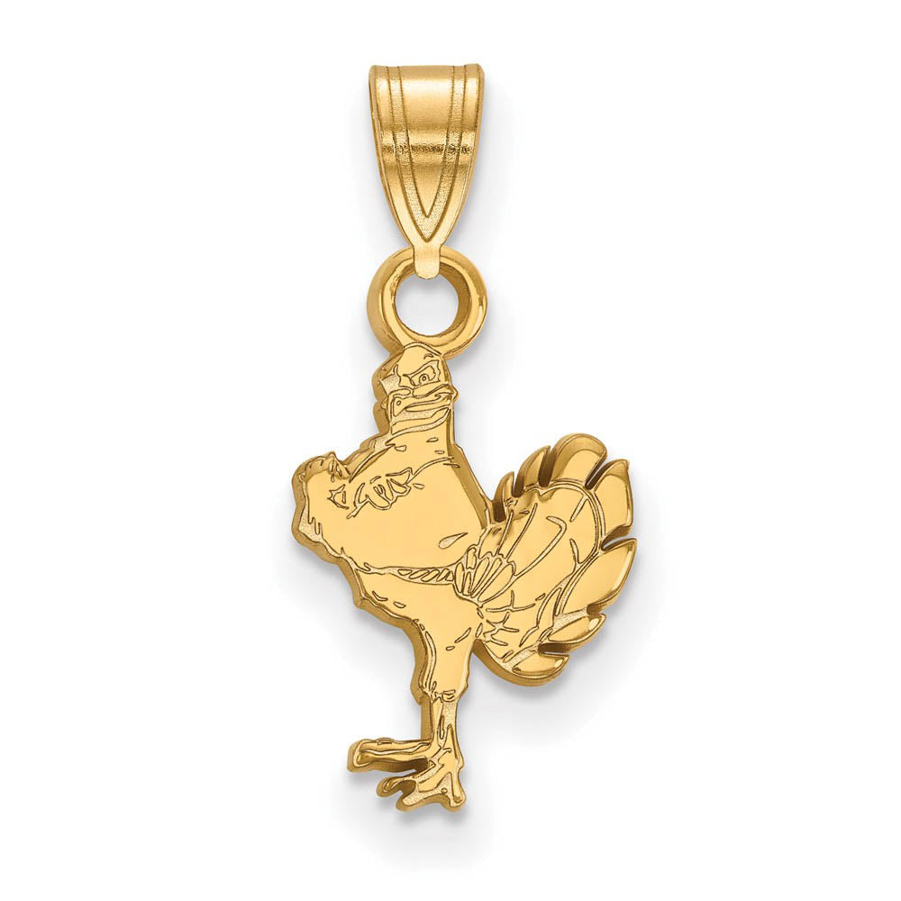 10k Yellow Gold Virginia Tech Small Mascot Logo Pendant, Item P14374 by The Black Bow Jewelry Co.