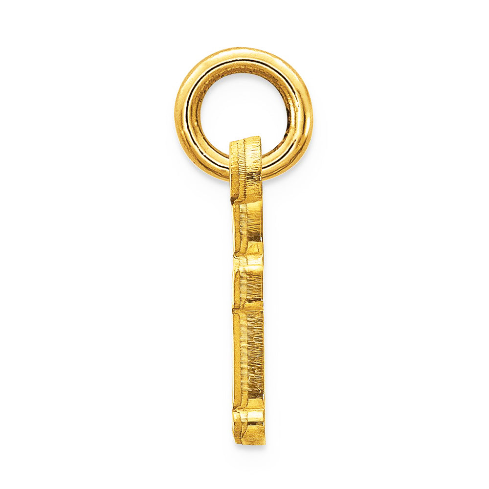 Alternate view of the 14k Yellow Gold Baylor U XS (Tiny) 'BU' Charm or Pendant by The Black Bow Jewelry Co.