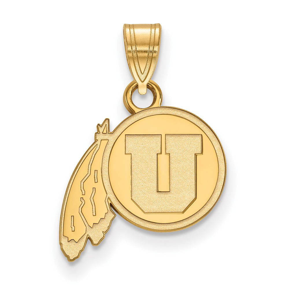 14k Yellow Gold U. of Utah Small Pendant, Item P14539 by The Black Bow Jewelry Co.
