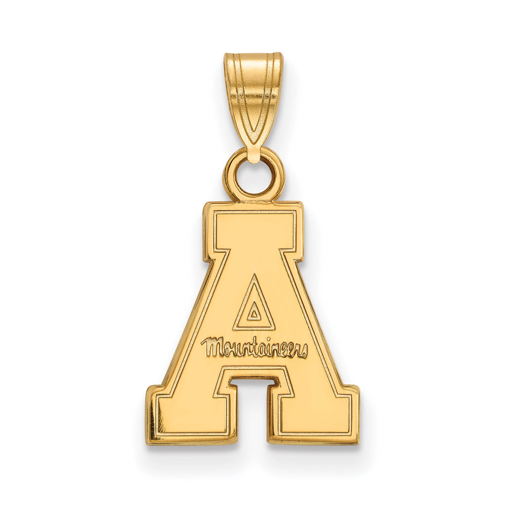 14k Yellow Gold Appalachian State Small Mascot Pendant, Item P14556 by The Black Bow Jewelry Co.