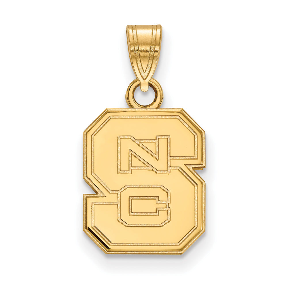 14k Yellow Gold North Carolina State Small &#39;NCS&#39; Pendant, Item P14571 by The Black Bow Jewelry Co.