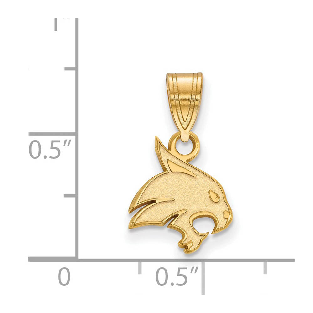 Alternate view of the 14k Yellow Gold Texas State Small Pendant by The Black Bow Jewelry Co.