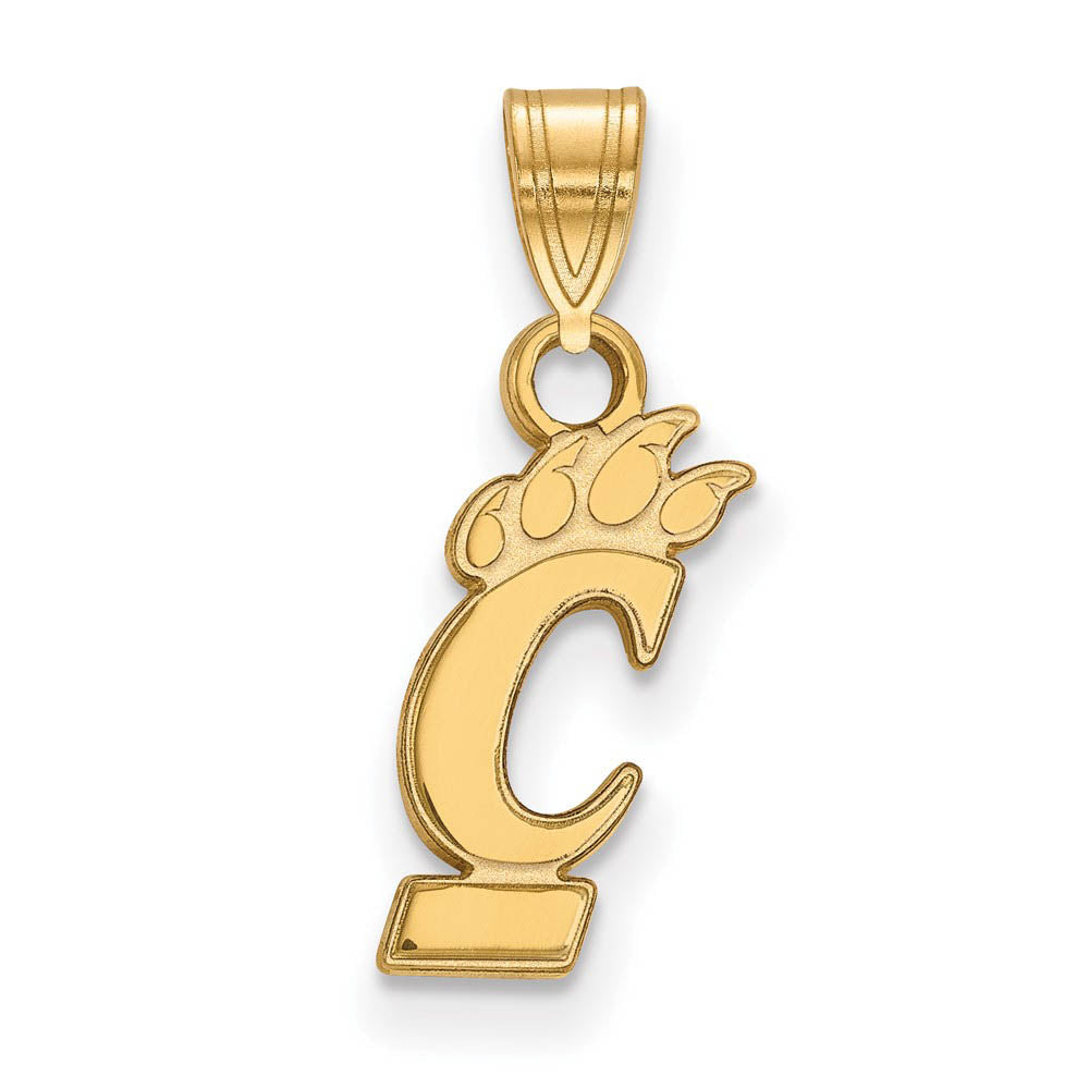14k Yellow Gold U of Cincinnati Small Pendant, Item P14588 by The Black Bow Jewelry Co.