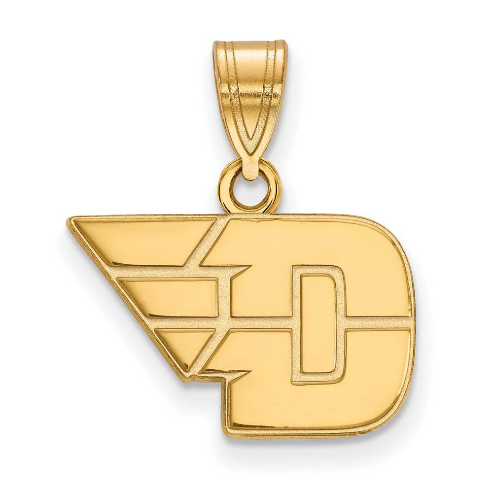 14k Yellow Gold U of Dayton Small Pendant, Item P14589 by The Black Bow Jewelry Co.