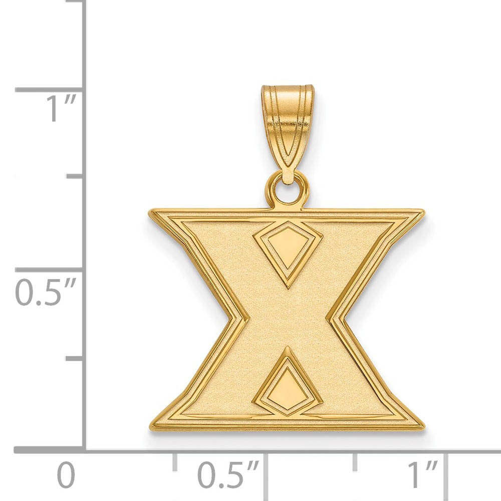 Alternate view of the 14k Yellow Gold Xavier U. Medium Initial X Pendant by The Black Bow Jewelry Co.