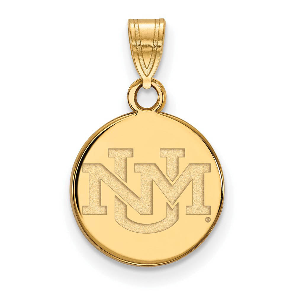 14k Yellow Gold U. of New Mexico Small Pendant, Item P14664 by The Black Bow Jewelry Co.
