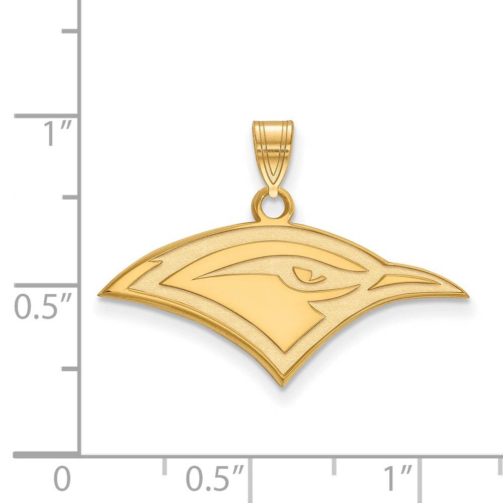 Alternate view of the 14k Yellow Gold U. of Tennessee at Chattanooga Small Logo Pendant by The Black Bow Jewelry Co.