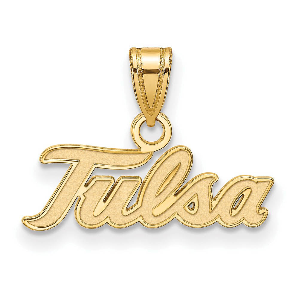 14k Yellow Gold The U. of Tulsa Small Pendant, Item P14669 by The Black Bow Jewelry Co.