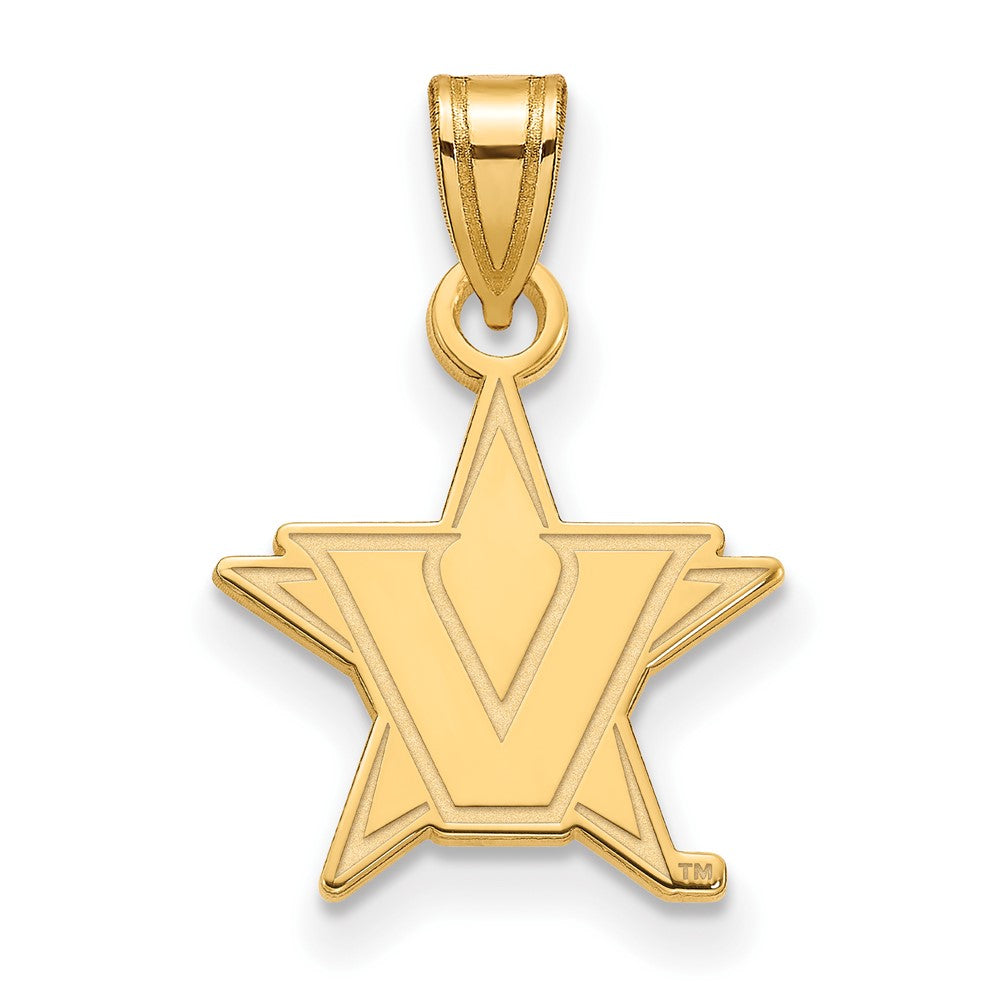 14k Yellow Gold Vanderbilt U. Small Pendant, Item P14670 by The Black Bow Jewelry Co.