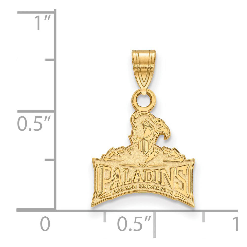 Alternate view of the 14k Yellow Gold Furman U Small Pendant by The Black Bow Jewelry Co.