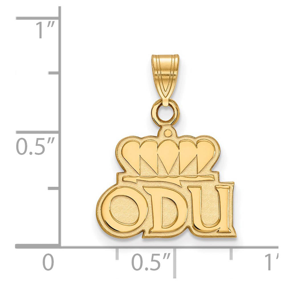 Alternate view of the 14k Yellow Gold Old Dominion U. Small Pendant by The Black Bow Jewelry Co.