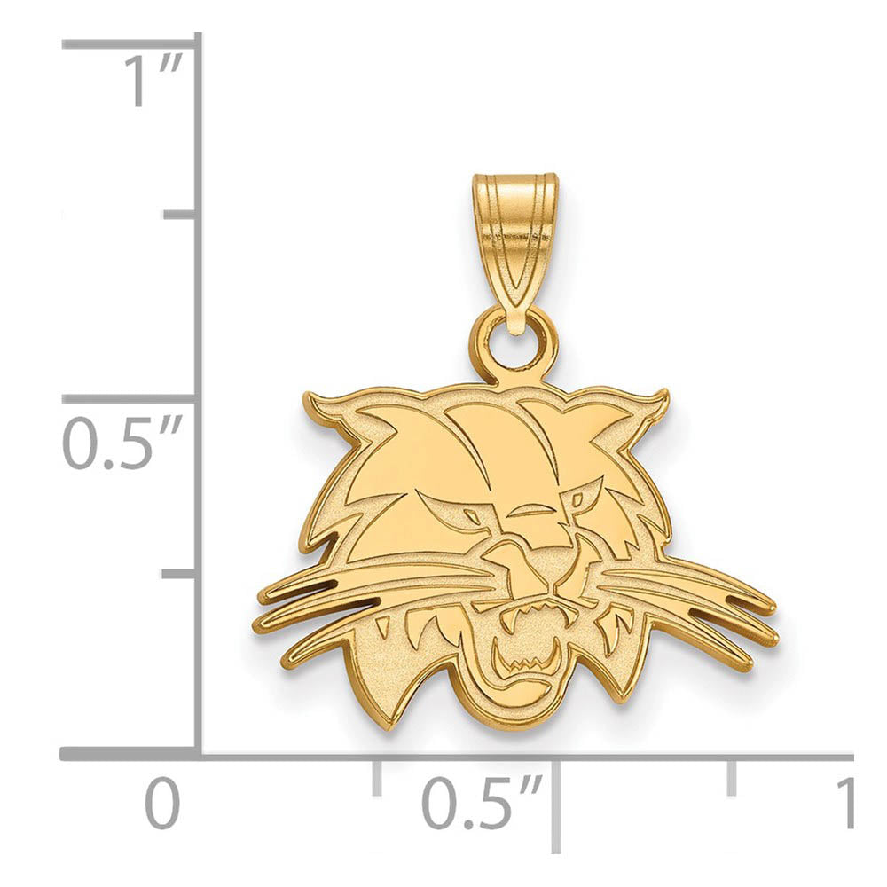 Alternate view of the 14k Yellow Gold Ohio U. Small Mascot Pendant by The Black Bow Jewelry Co.