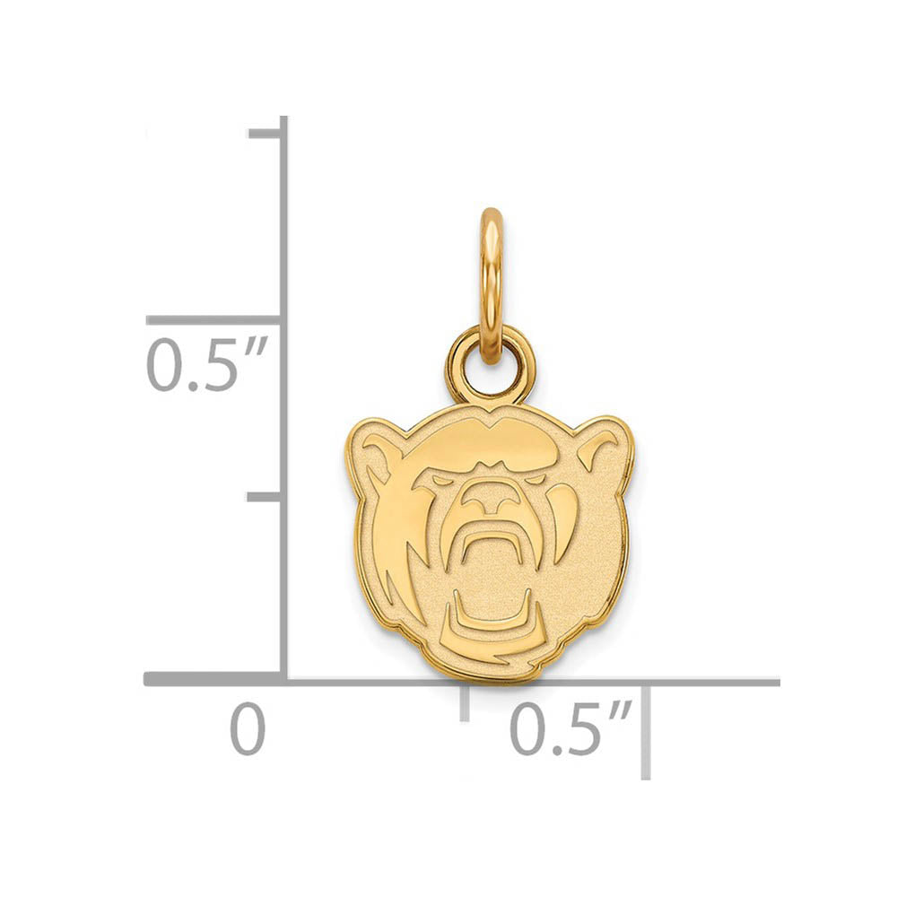 Alternate view of the 14k Yellow Gold Baylor U XS (Tiny) Bears Charm or Pendant by The Black Bow Jewelry Co.