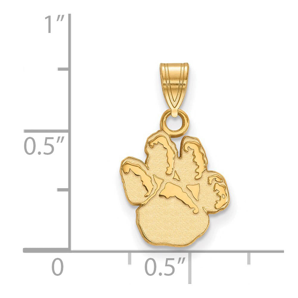 Alternate view of the 14k Yellow Gold U. of Pittsburgh Small Pendant by The Black Bow Jewelry Co.