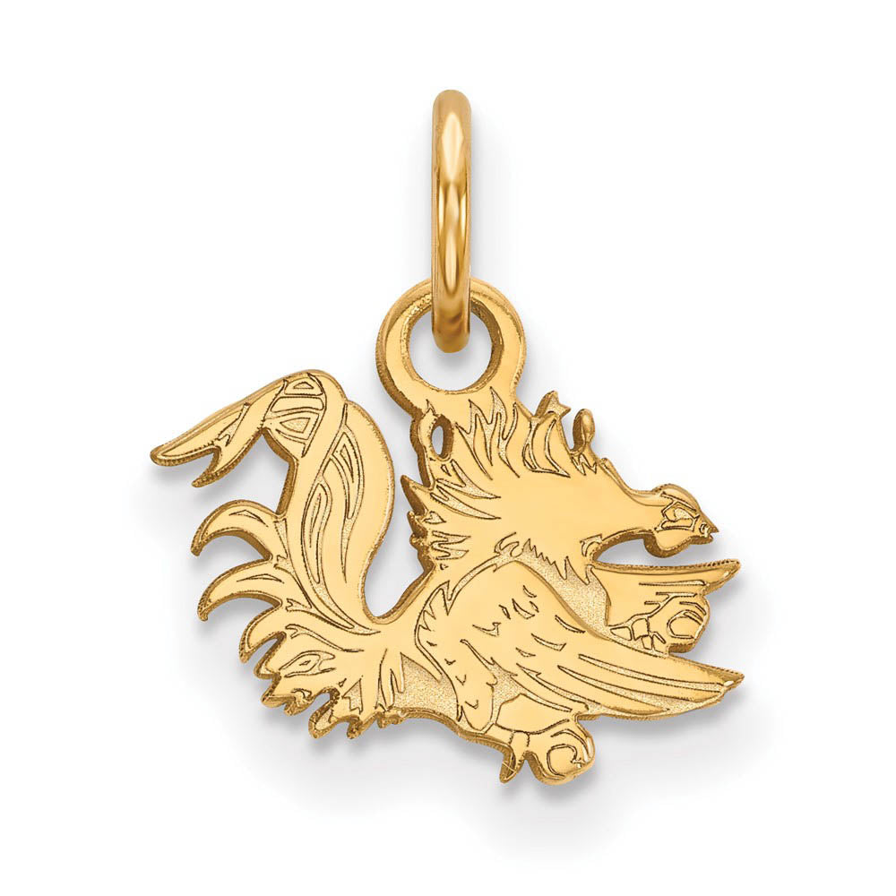 14k Yellow Gold South Carolina XS (Tiny) Charm or Pendant, Item P14820 by The Black Bow Jewelry Co.