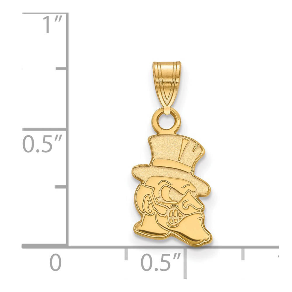 Alternate view of the 14k Yellow Gold Wake Forest U. Small Mascot Pendant by The Black Bow Jewelry Co.