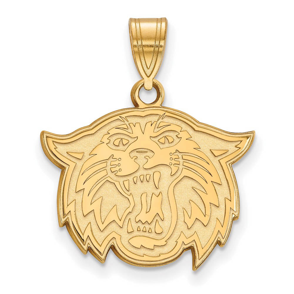 14k Gold Plated Silver Villanova U. Medium Mascot Pendant, Item P14926 by The Black Bow Jewelry Co.