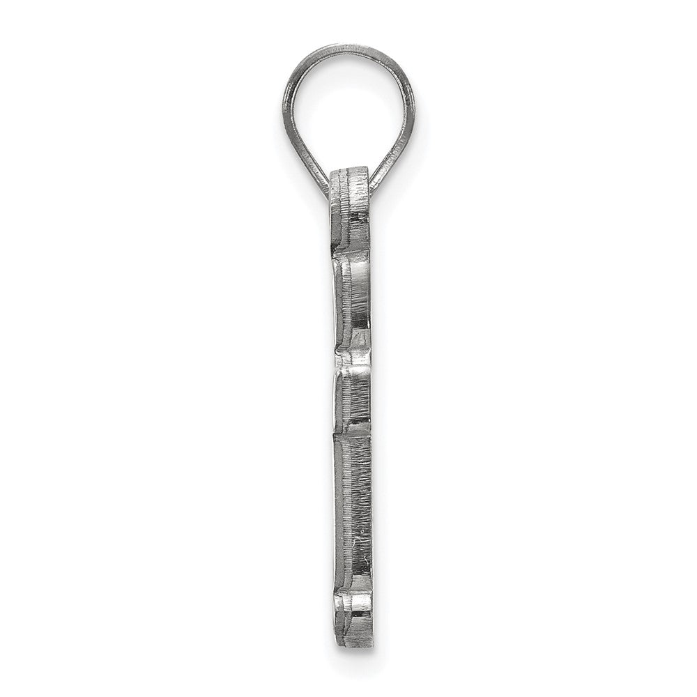 Alternate view of the Sterling Silver Baylor U Small 'BU' Pendant by The Black Bow Jewelry Co.