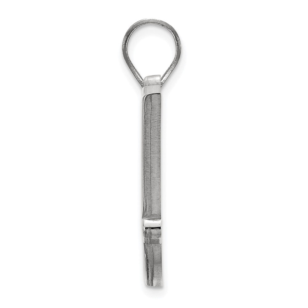 Alternate view of the Sterling Silver Oklahoma State Small 'OSU' Pendant by The Black Bow Jewelry Co.